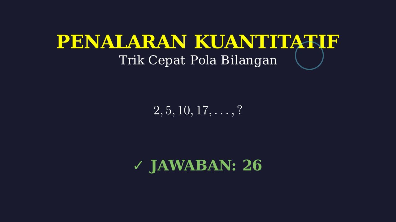 Latihan PK & PM: Pola, Logika, dan Rumus