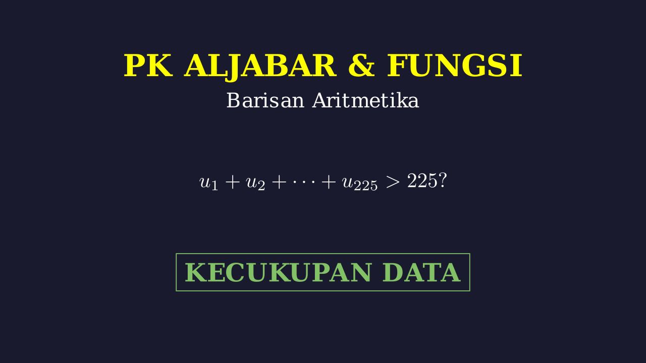 Barisan Aritmetika: Soal Kecukupan Data