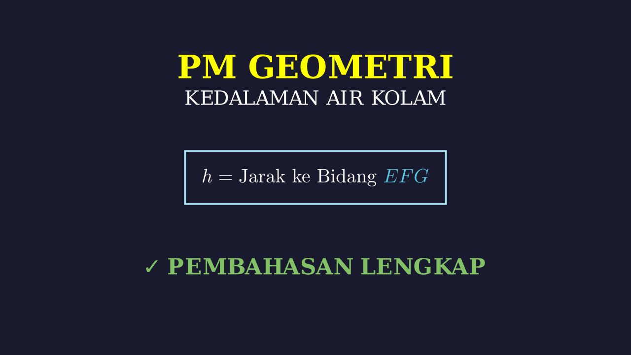 Menghitung Kedalaman Air Kolam