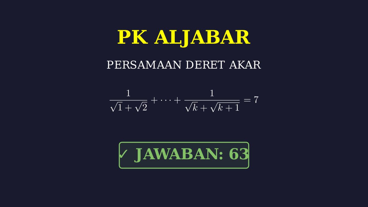 Menyelesaikan Persamaan Deret Akar