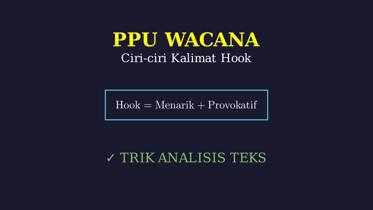 Mengenal Ciri Kalimat Hook
