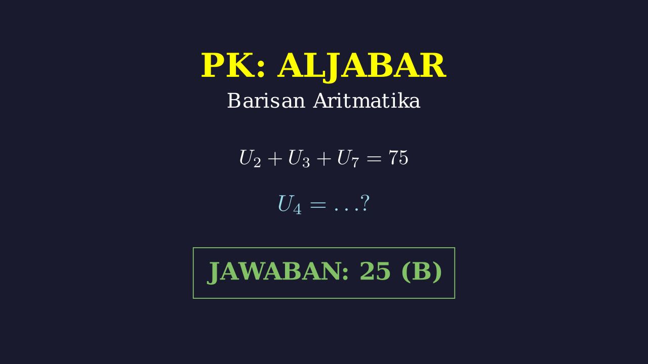 Barisan Aritmetika: Mencari Suku Ke-4