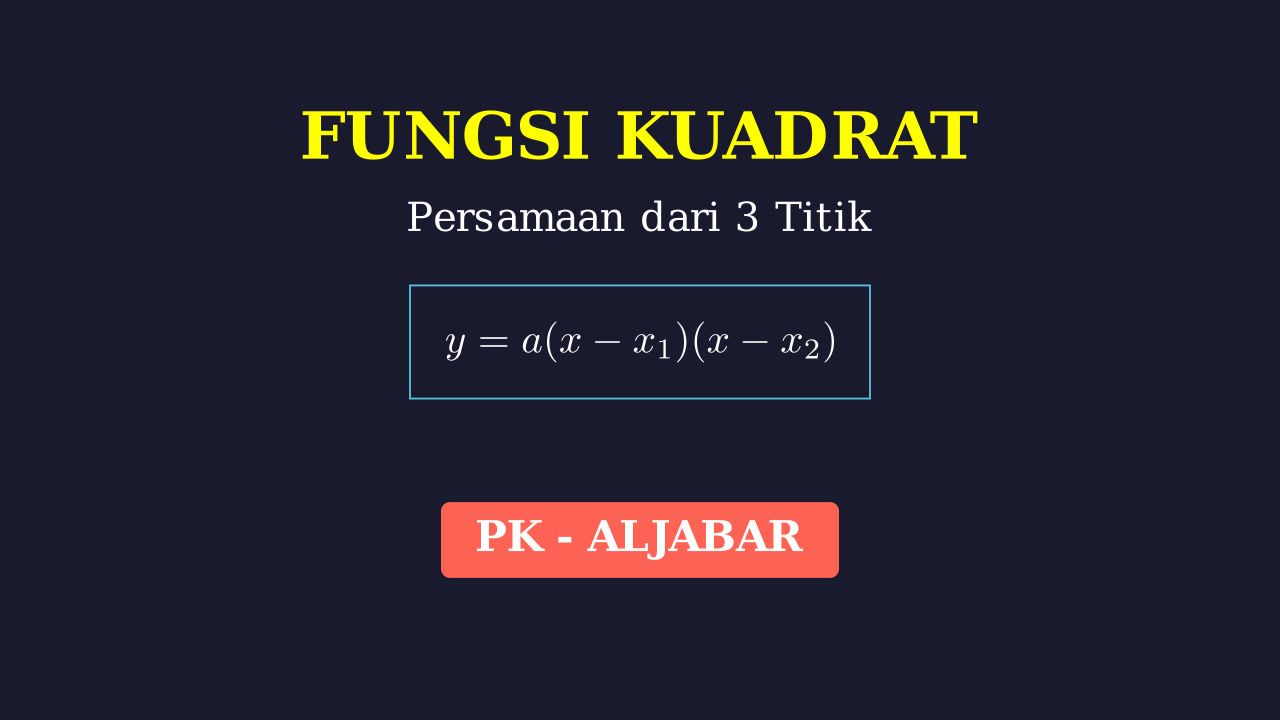 Menyelesaikan Fungsi Kuadrat Melalui Titik
