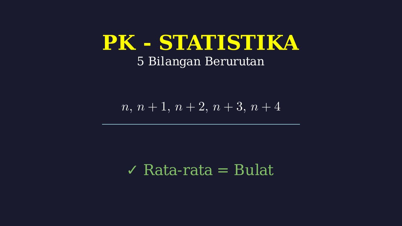 Sifat Lima Bilangan Bulat Berurutan