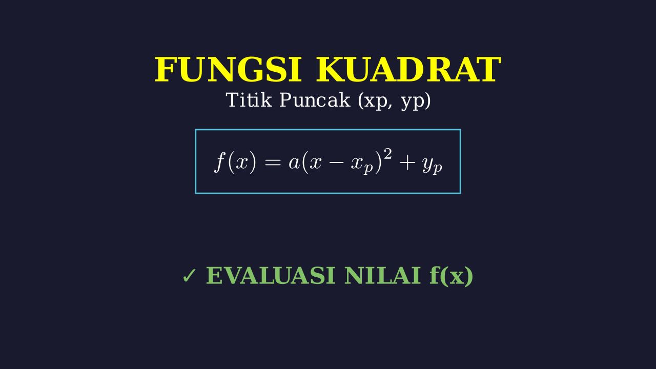 Menyusun & Mengevaluasi Fungsi Kuadrat