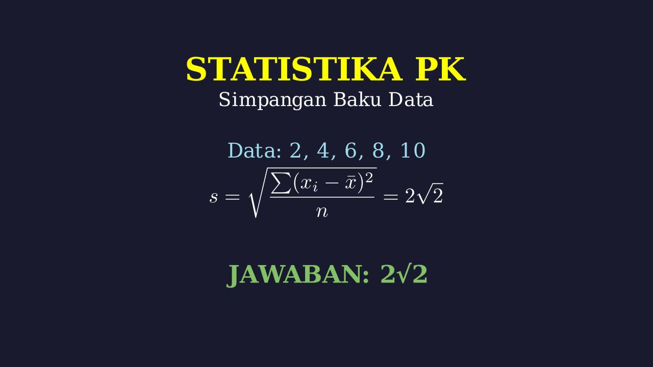 Menghitung Simpangan Baku Data Tunggal
