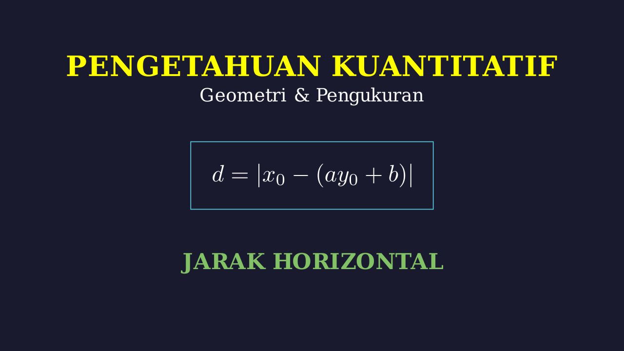 Jarak Horizontal Titik ke Garis