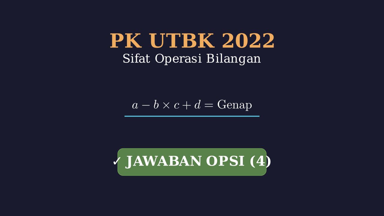 UTBK 2022: Menentukan Hasil Bilangan Genap