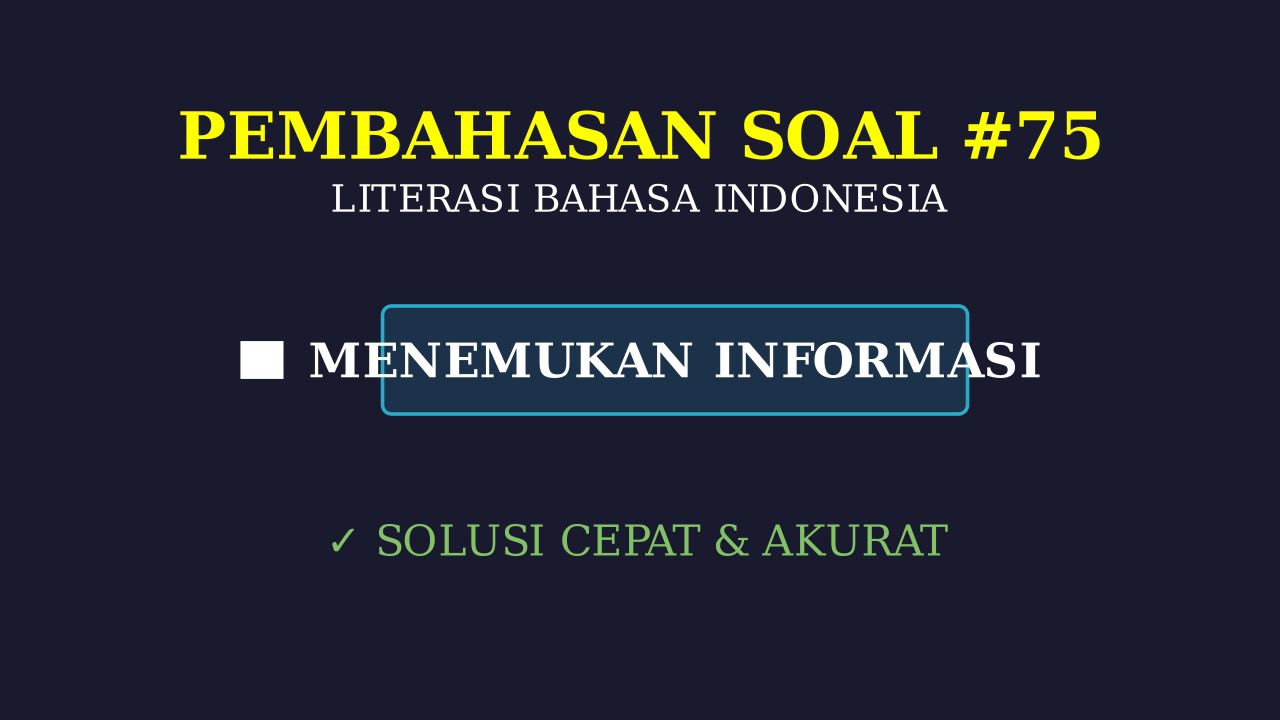 Pembahasan Soal Nomor 75