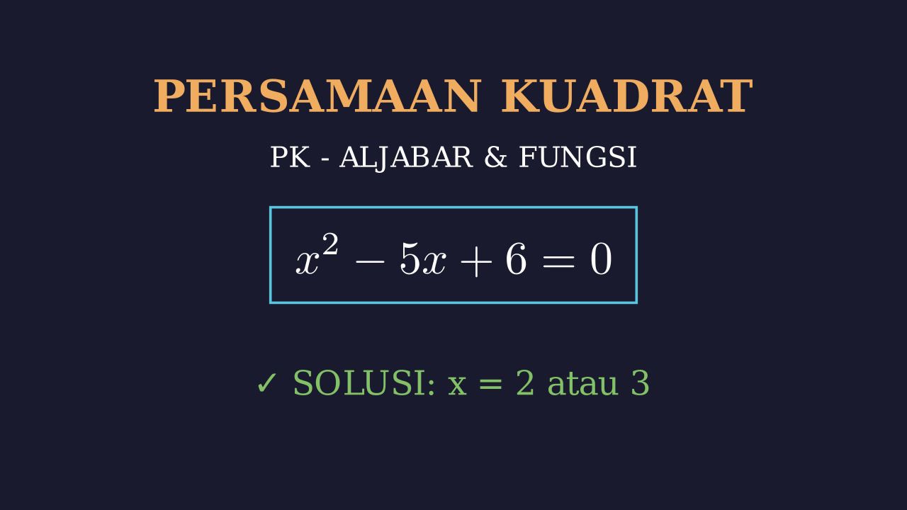 Solusi Persamaan Kuadrat