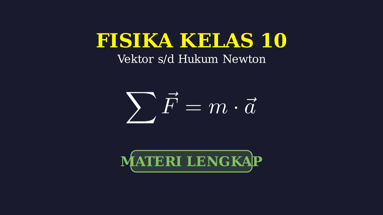 Vektor & Hukum Newton: Fisika Kelas 10