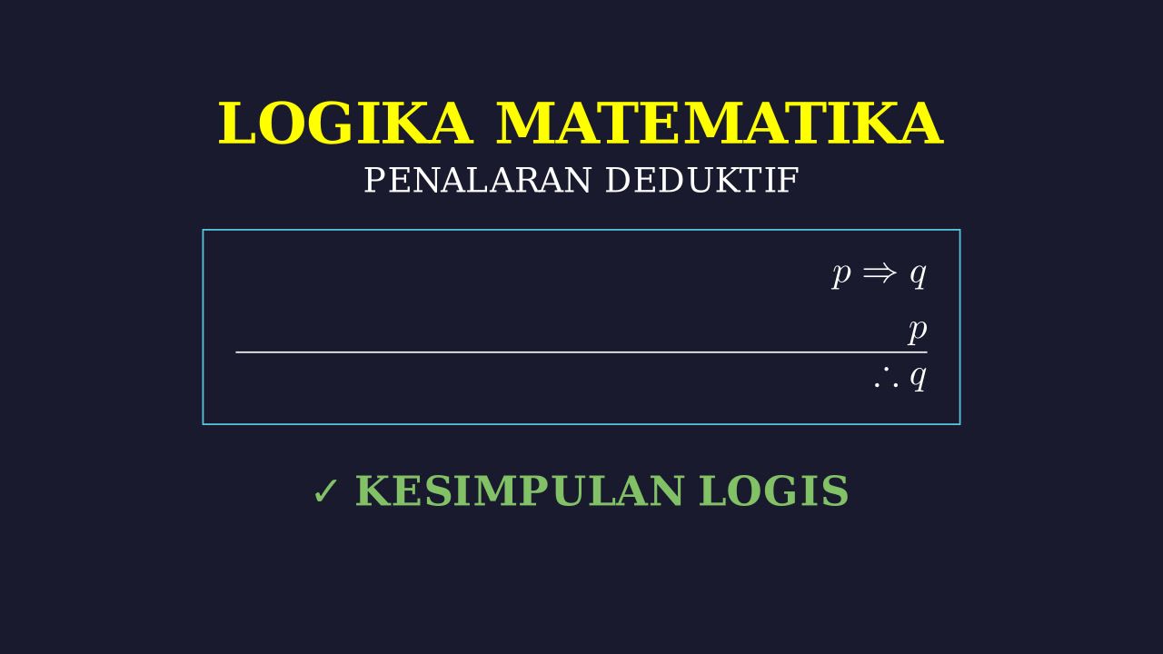 Logika Matematika: Penarikan Kesimpulan