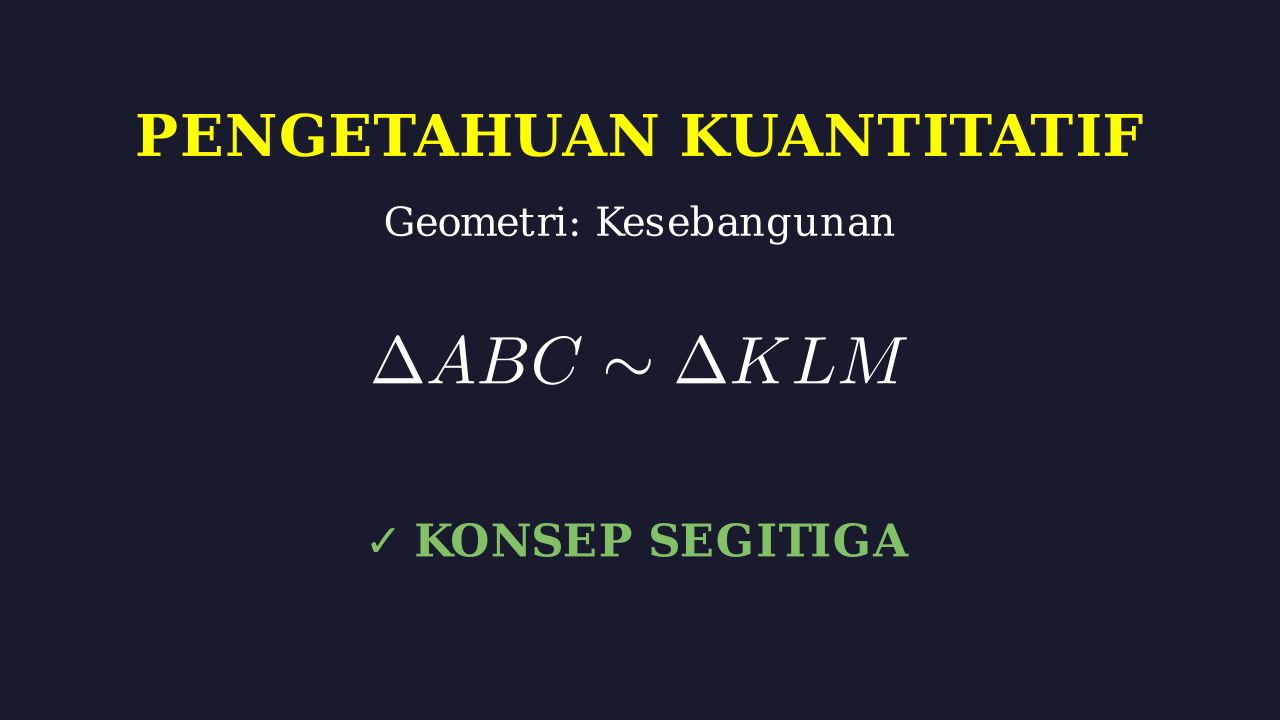 Kesebangunan Segitiga