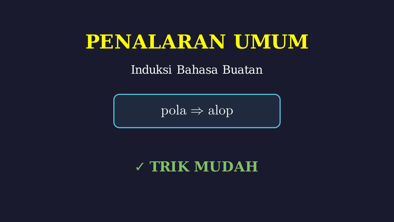 Teka-Teki Bahasa Buatan: Penalaran Umum