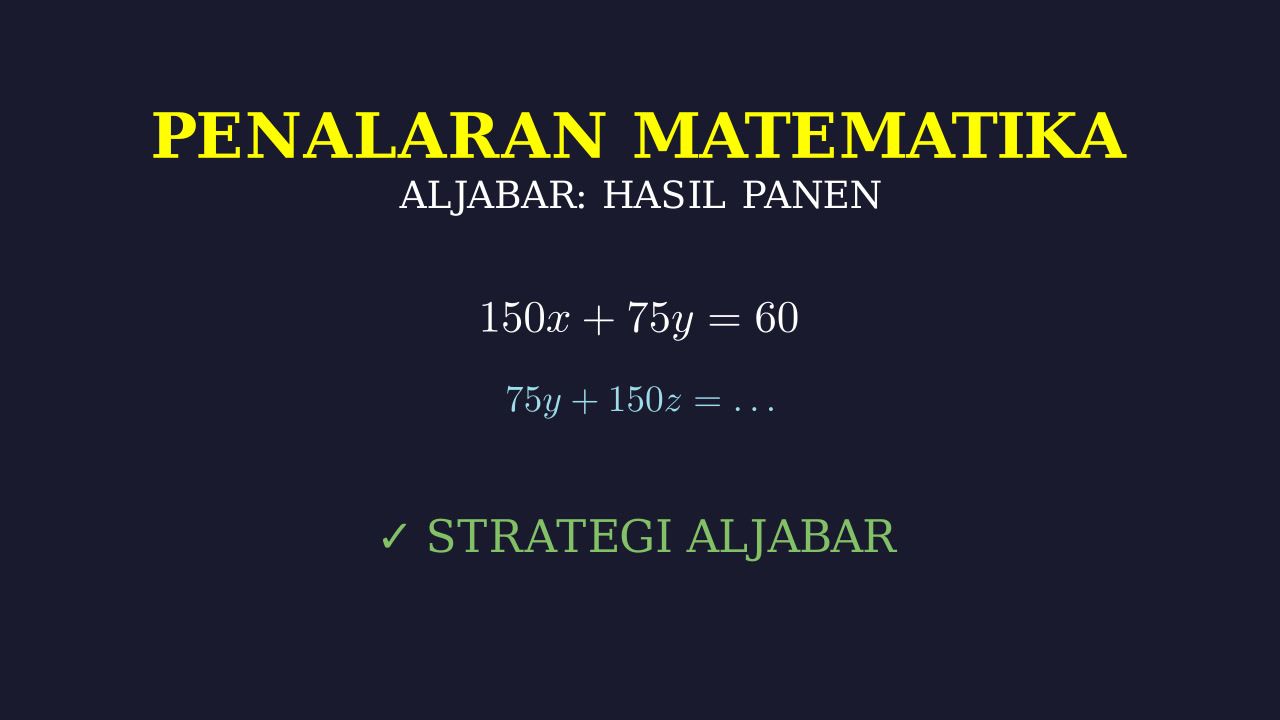 Sistem Persamaan: Berat Hasil Panen Ikan