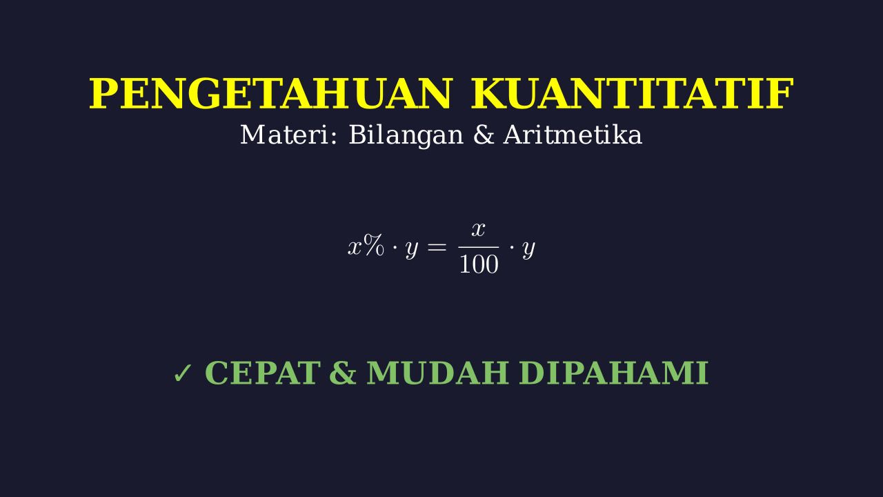 Panduan Lengkap Pengetahuan Kuantitatif