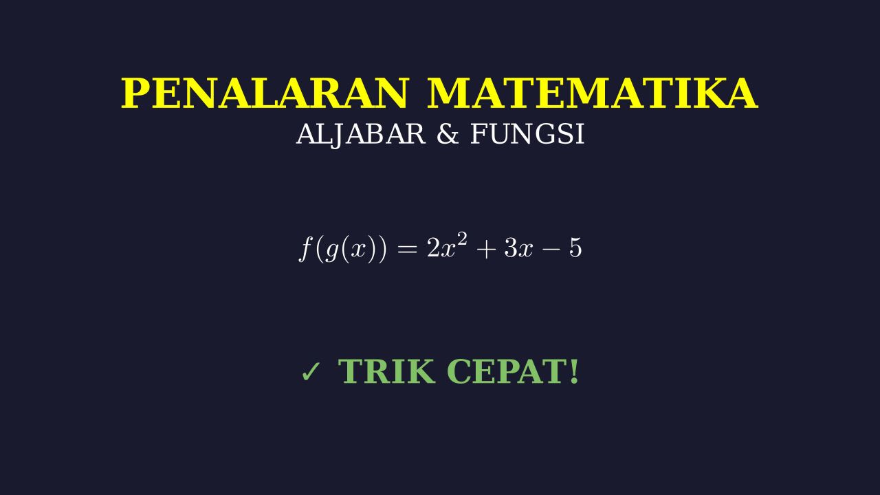 Trik Cepat Selesaikan Soal Cerita
