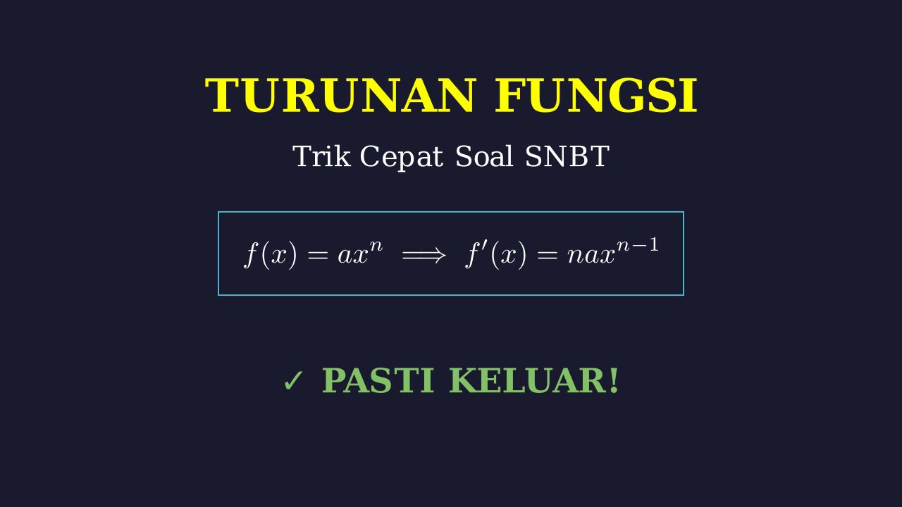 Turunan SNBT: Materi Sering Keluar