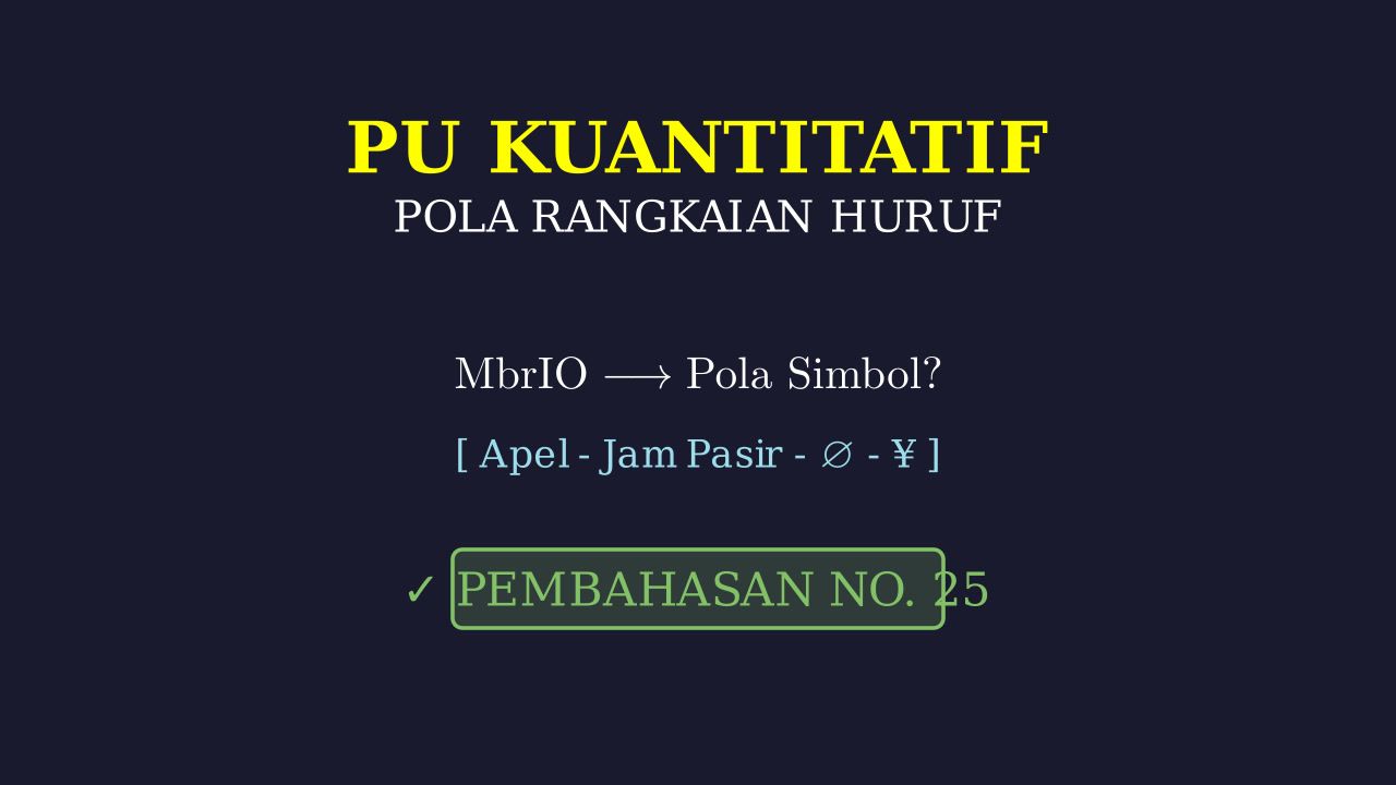 Logika Pola Huruf dan Simbol