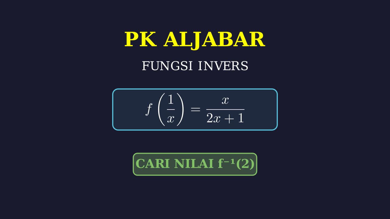 Menentukan Nilai Fungsi Invers