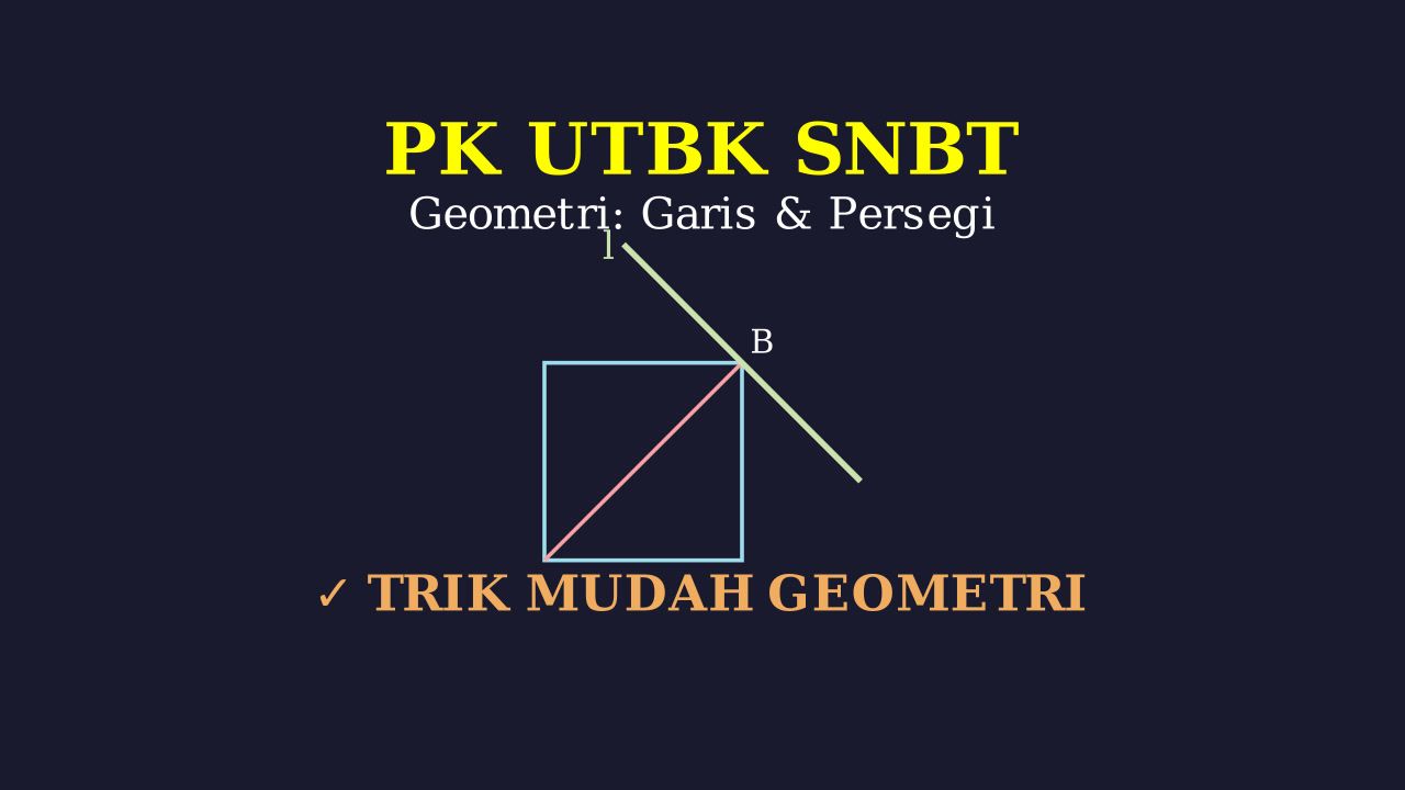Garis Tegak Lurus Diagonal Persegi