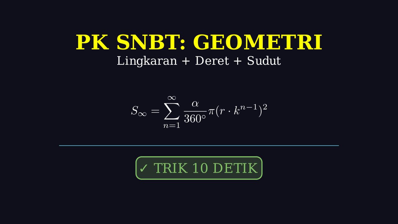 SNBT PK: Soal Campuran Lingkaran, Barisan & Sudut
