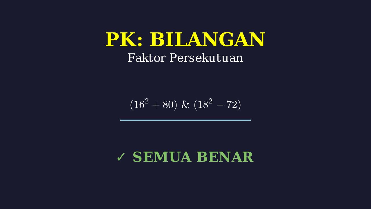 Menentukan Faktor Persekutuan