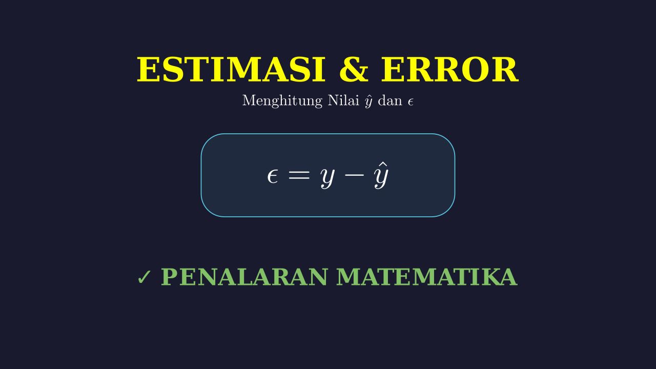Menghitung Estimasi dan Error
