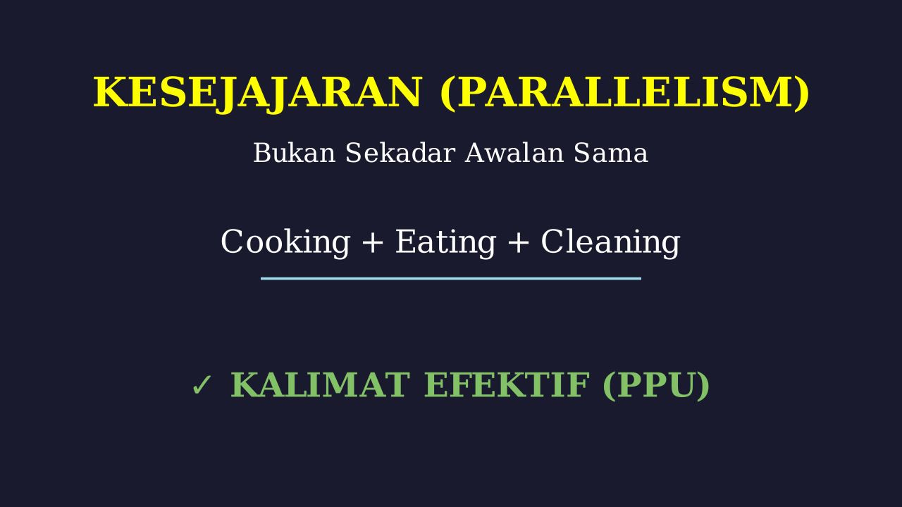 Kesejajaran: Bukan Sekadar Awalan