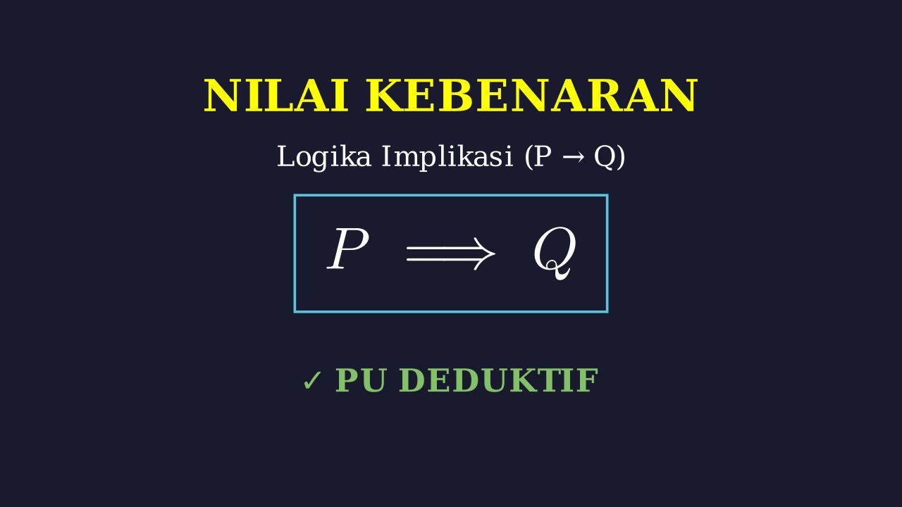 Nilai Kebenaran Implikasi (P → Q)