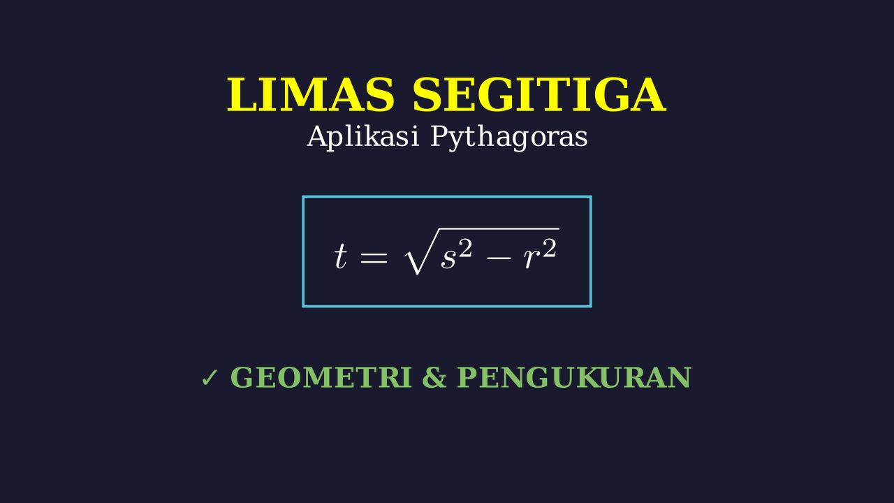 Menghitung Limas Segitiga dengan Pythagoras