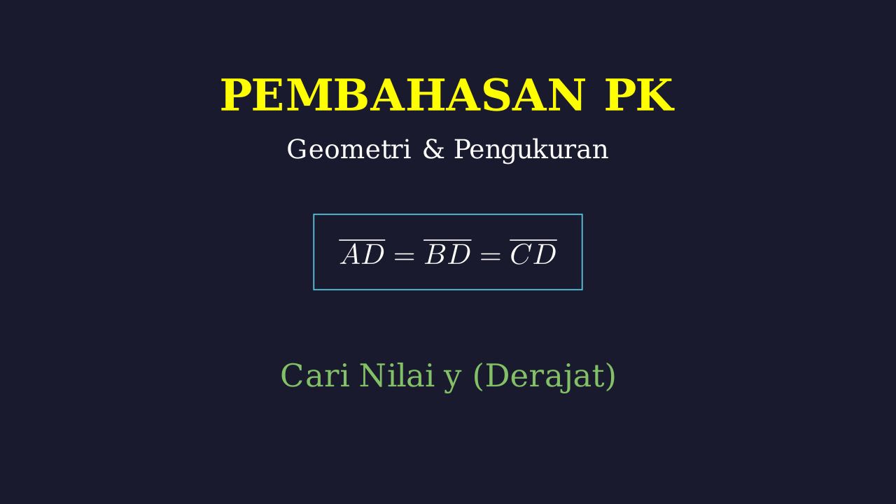 Menentukan Besar Sudut y