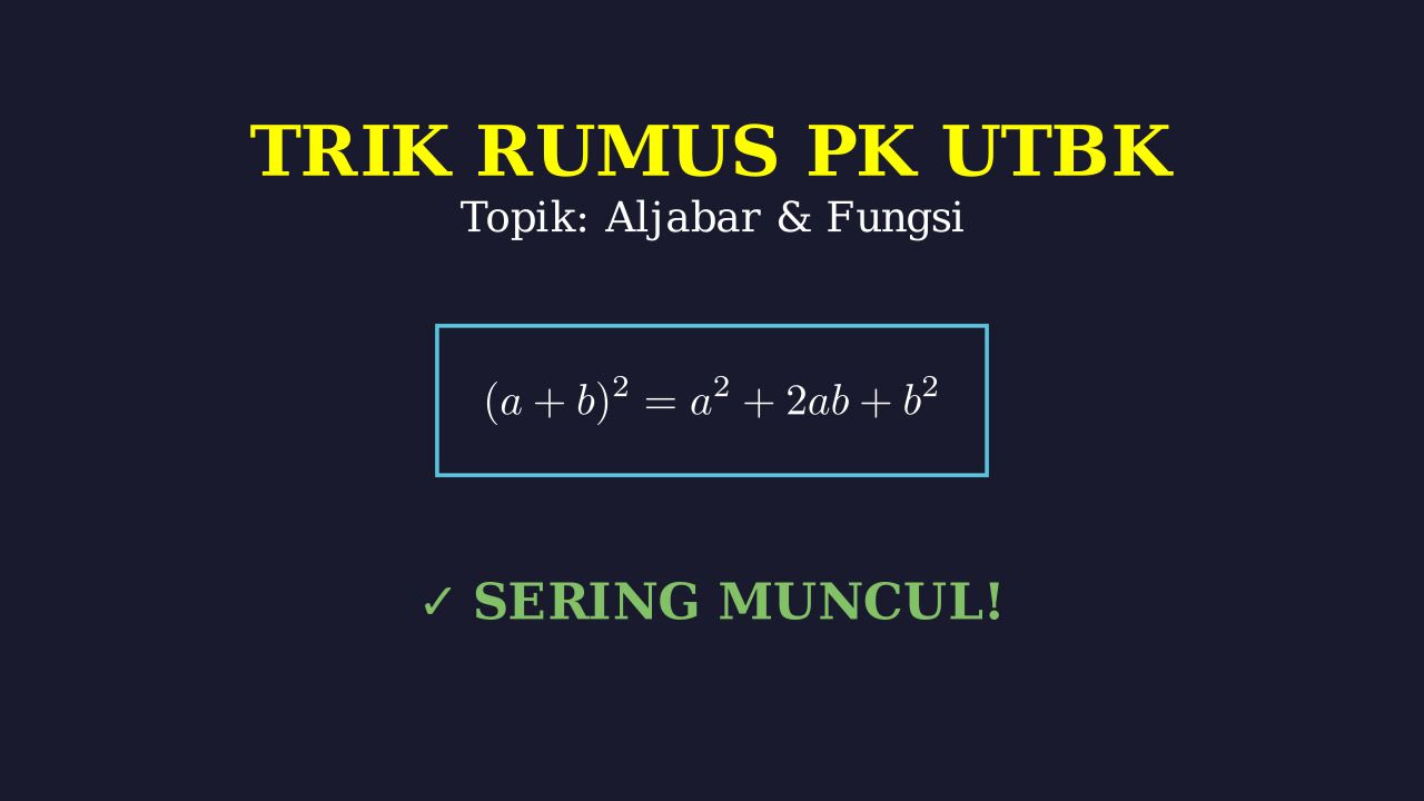 Trik Rumus PK UTBK Sering Muncul