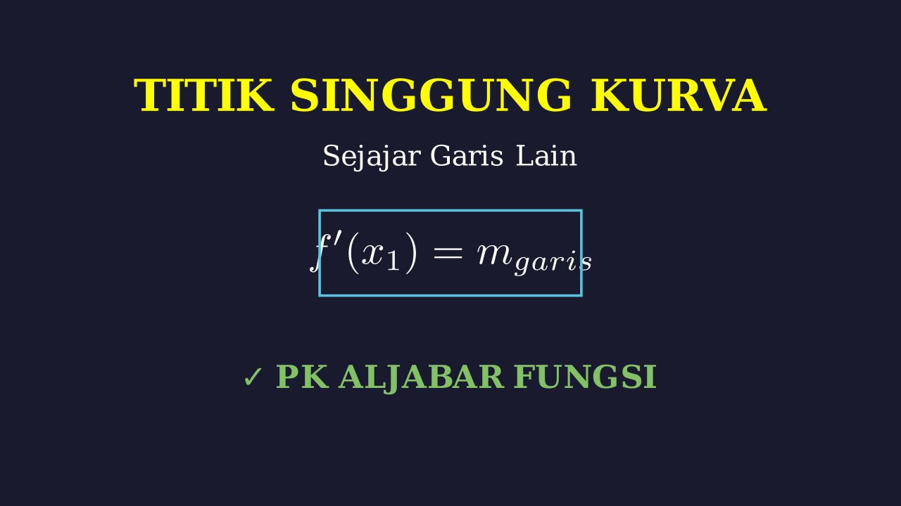 Titik Singgung Kurva Sejajar Garis