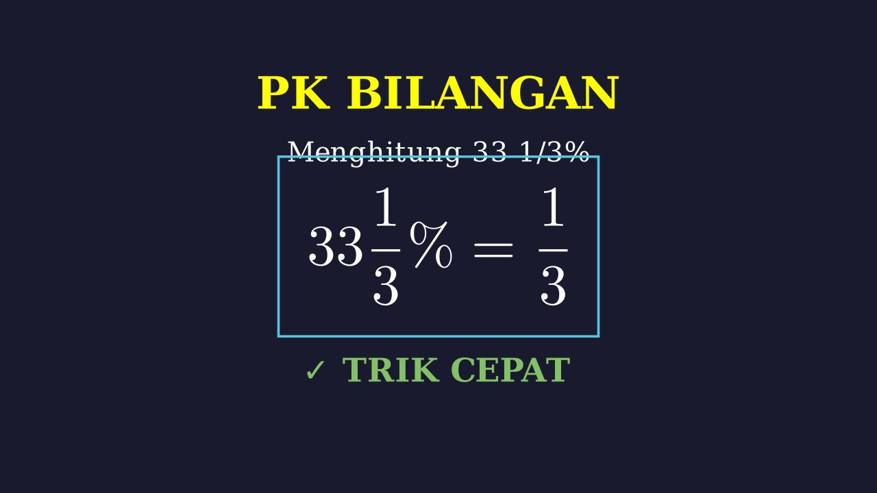 Menghitung 33 1/3%