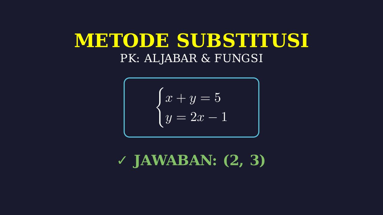 Metode Substitusi: Menyelesaikan SPLDV