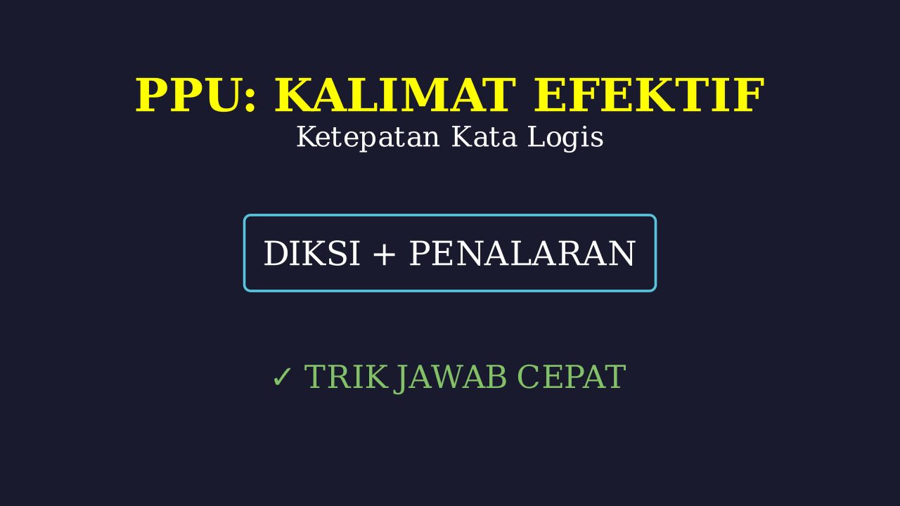 Kata Logis: Logika Berbahasa