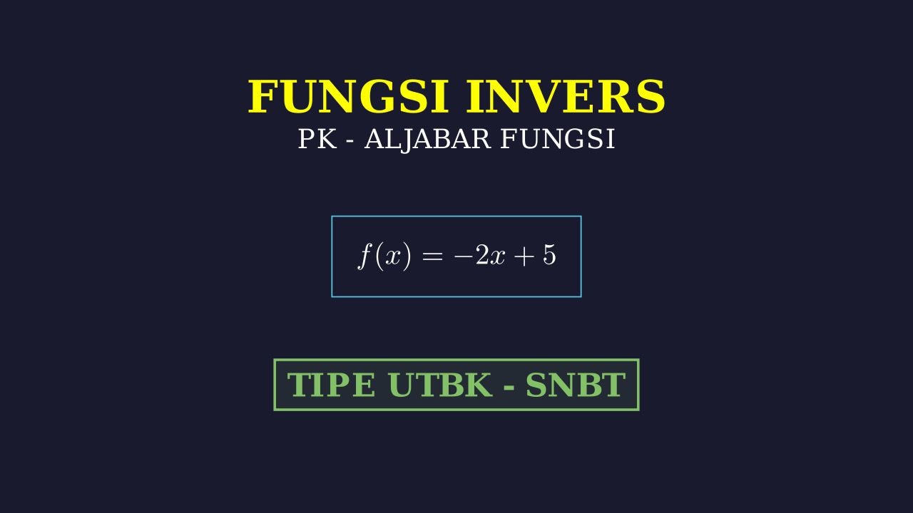 Invers Fungsi Aljabar