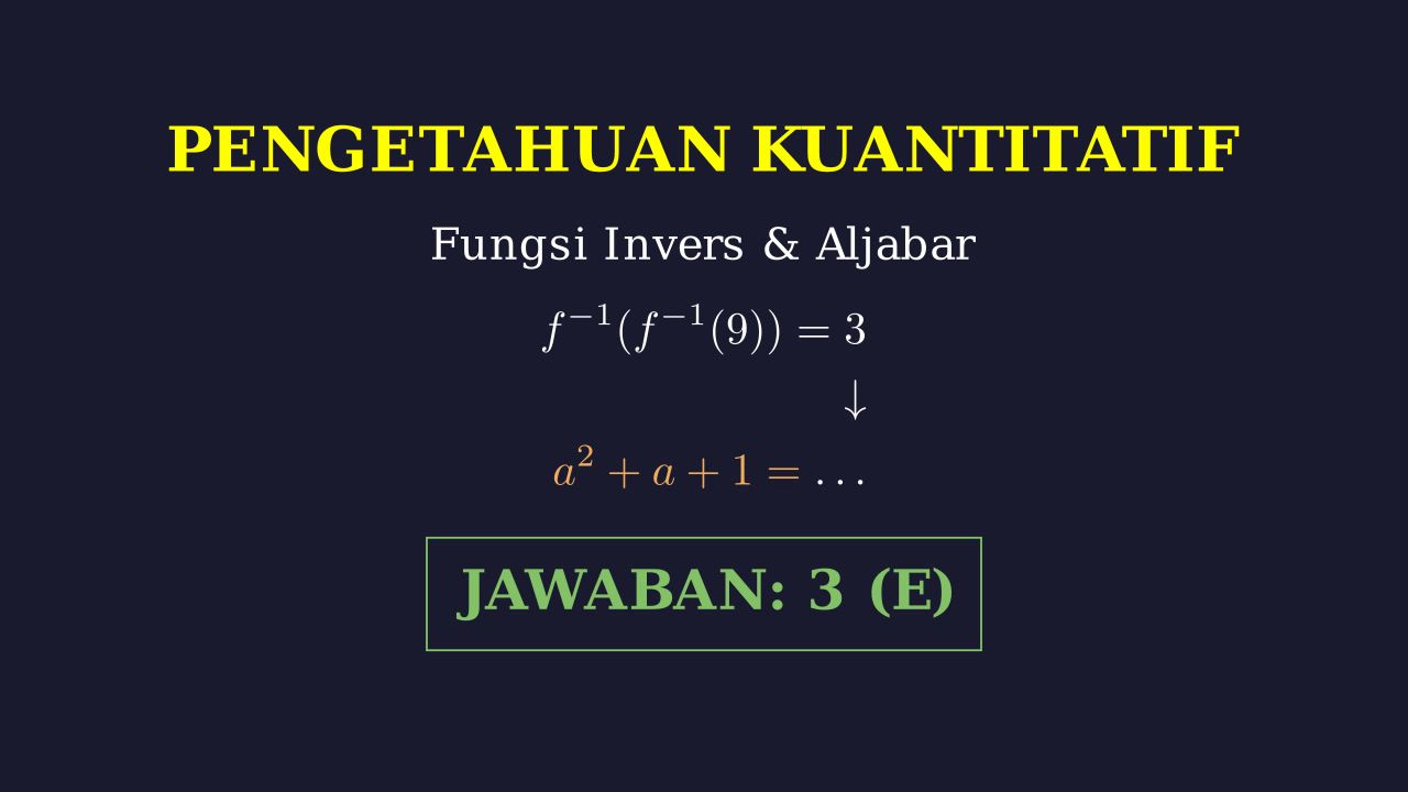 Menyelesaikan Soal Fungsi Invers