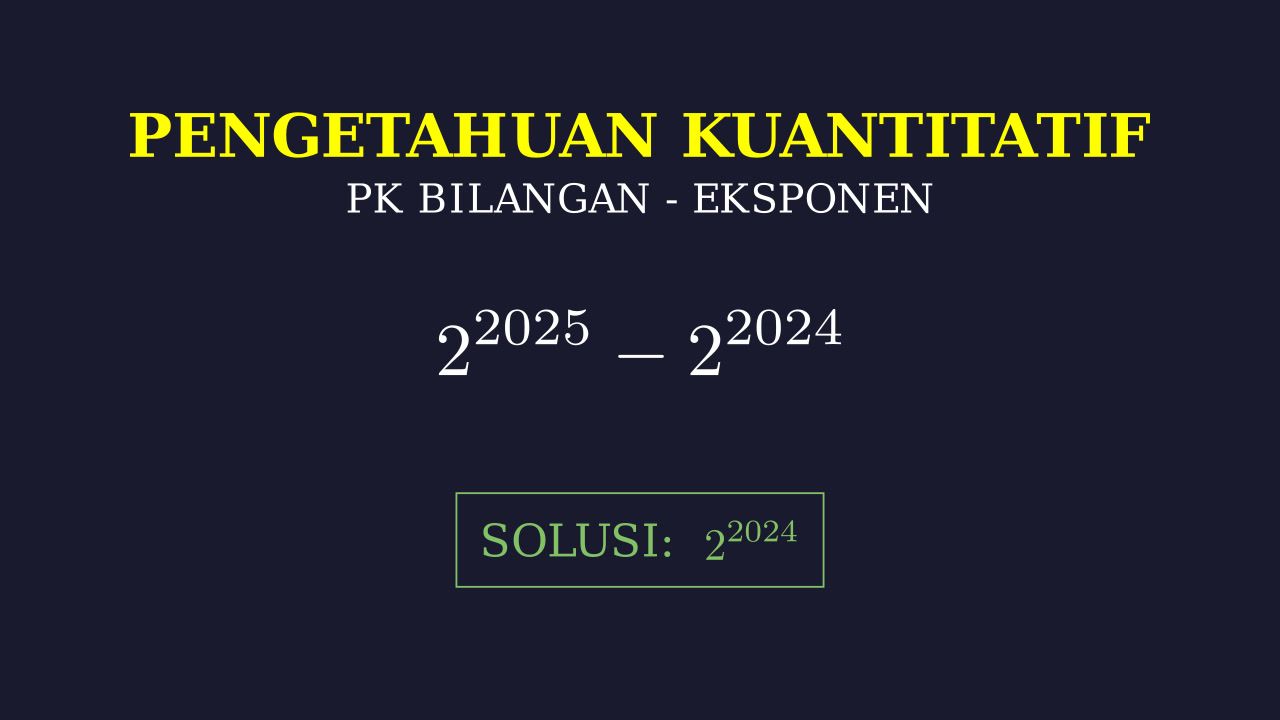 Trik Pengurangan Bilangan Berpangkat
