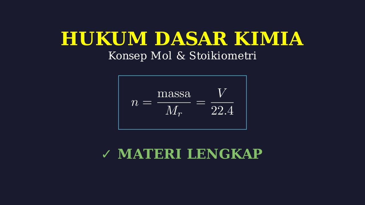 Hukum Dasar Kimia & Konsep Mol