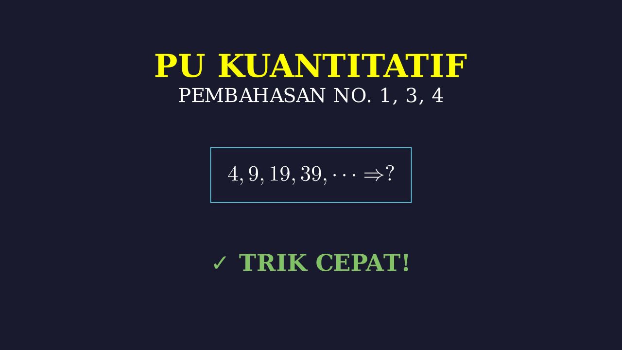 Pembahasan Soal Nomor 1, 3, & 4