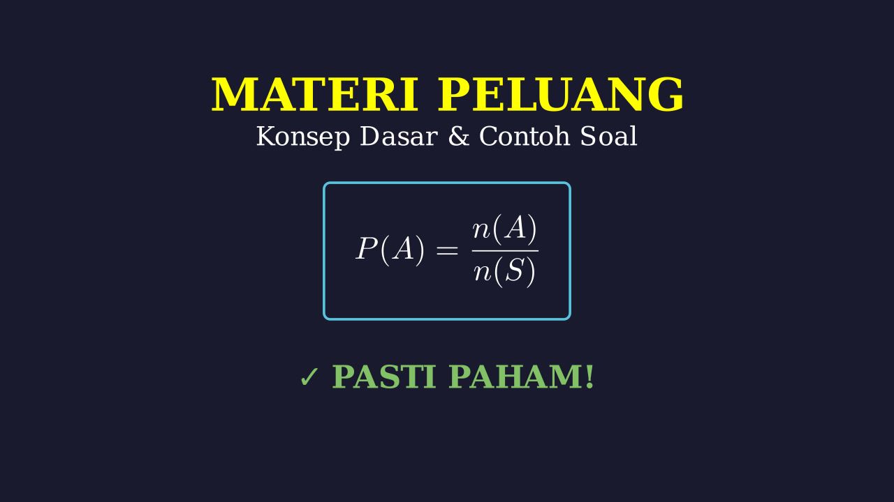 Konsep Peluang: Penjelasan & Contoh Soal