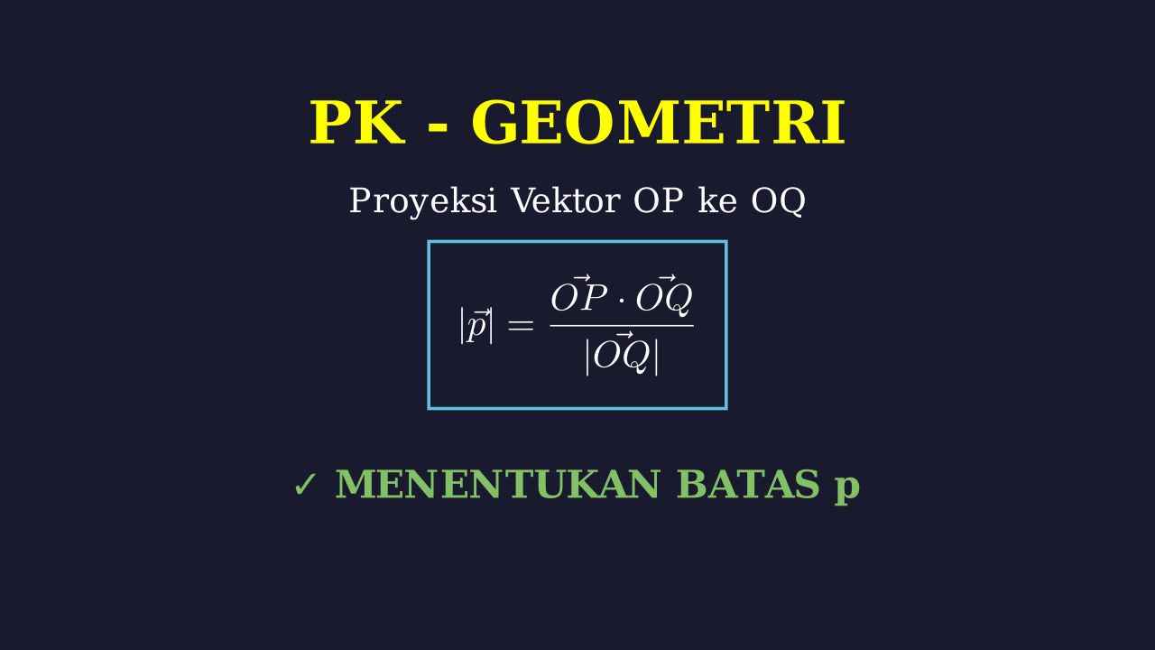 Panjang Proyeksi Vektor