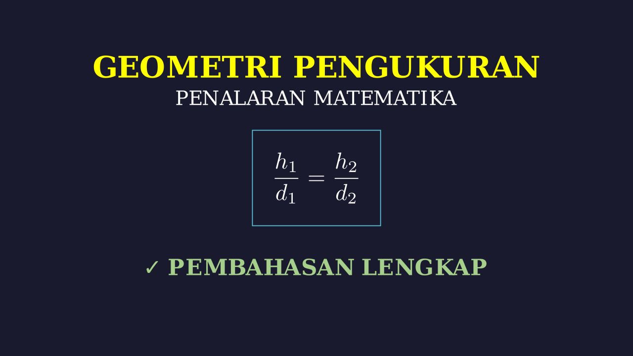Geometri: Jarak Dinding dan Tiang
