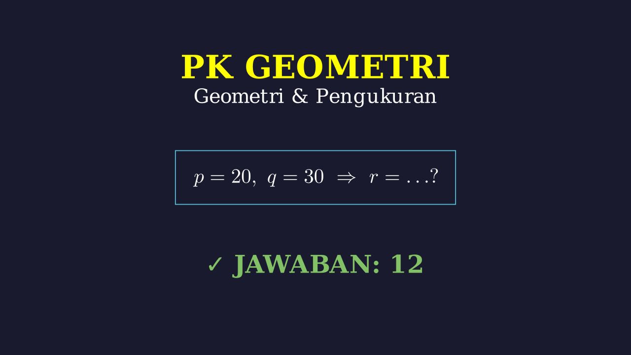 Geometri: Menghitung Nilai r