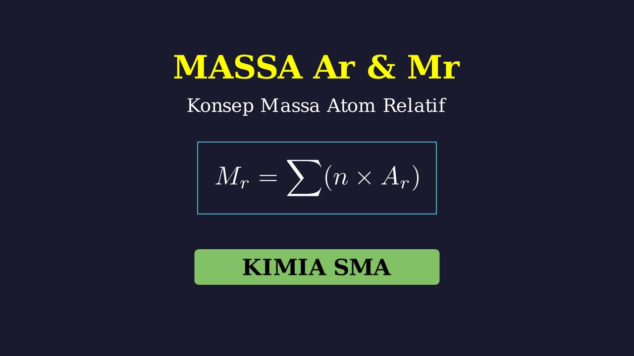 Massa Atom (Ar) dan Massa Molekul (Mr)