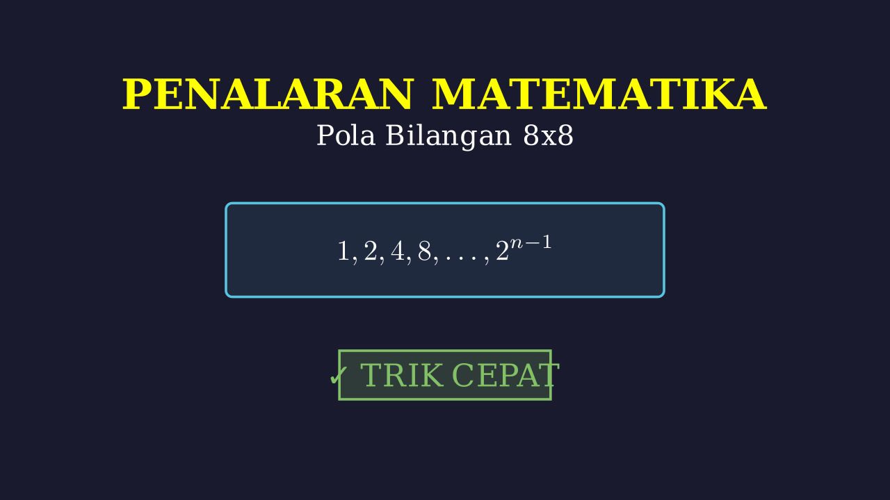 Pola Bilangan Kertas Berpetak 8x8