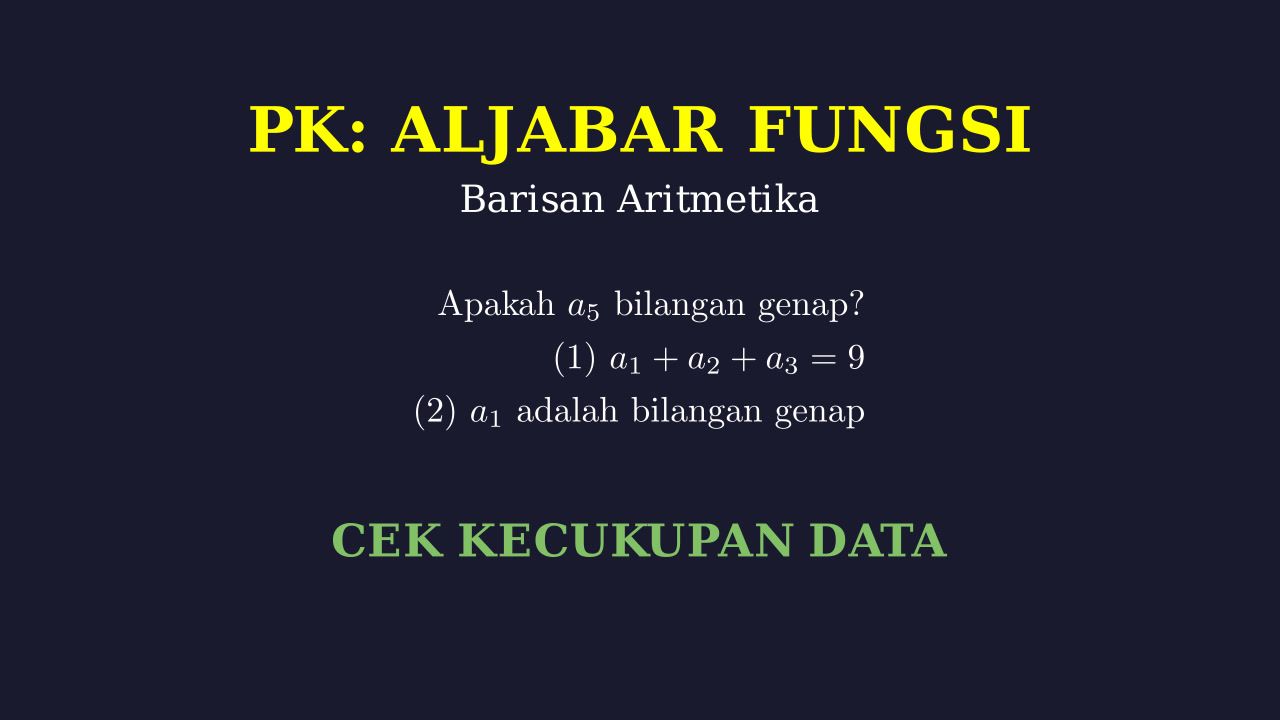 Barisan Aritmetika: Menentukan Suku Genap