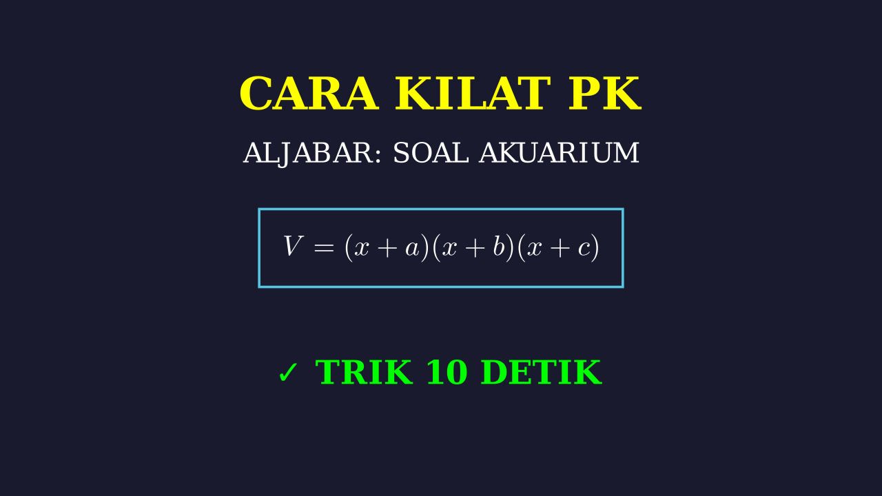 Cara Kilat Menghitung Volume Akuarium